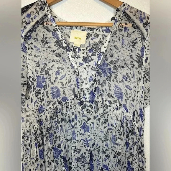 Anthropologie Maeve Canna Sheer Floral Dress - Picture 3 of 10